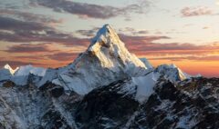Evening view of Ama Dablam on the way to Everest Base Camp - Nepal